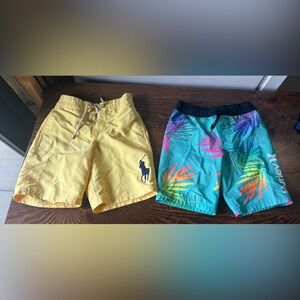 2 Bundle Swim Trunks Polo Ralph Lauren 7 & Hurley 5/6 **fit more like 6/7